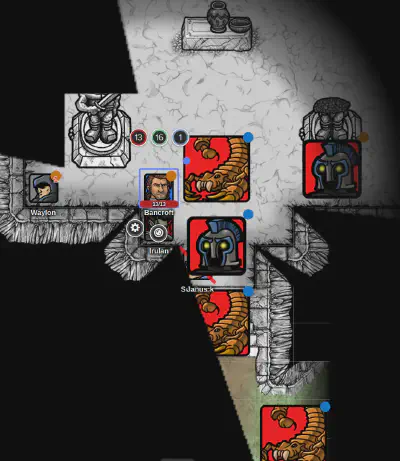 Map of the barrow chamber